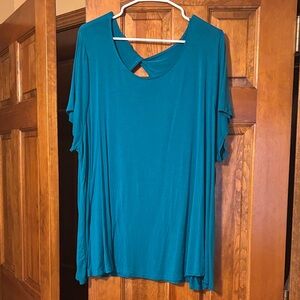 Lane Bryant Teal Short Sleeve Top